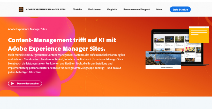 Startseite des Adobe Experience Managers